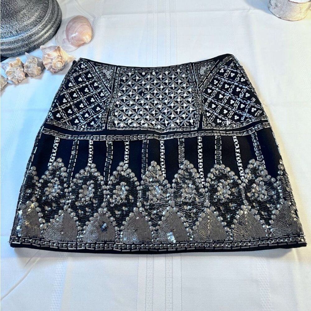 Club Monaco Sequin and Pearl Skirt